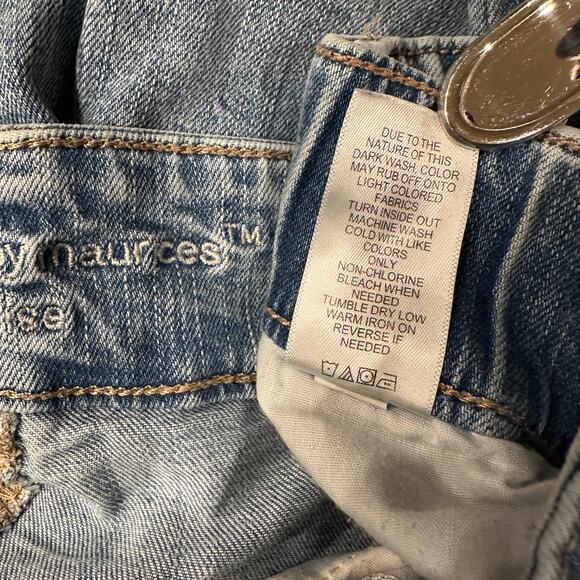 Maurices M Jeans 16W Short High Rise Button Fly Wide Leg Light Wash Beachy - Picture 8 of 9